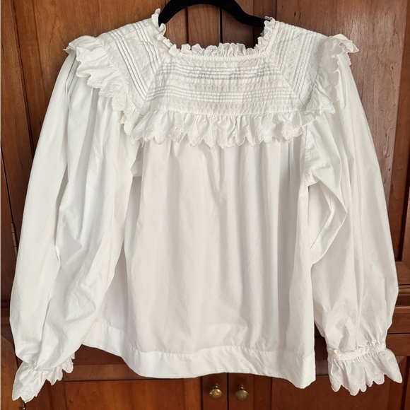 Doen White Ruffled Blouse - Picture 8 of 8